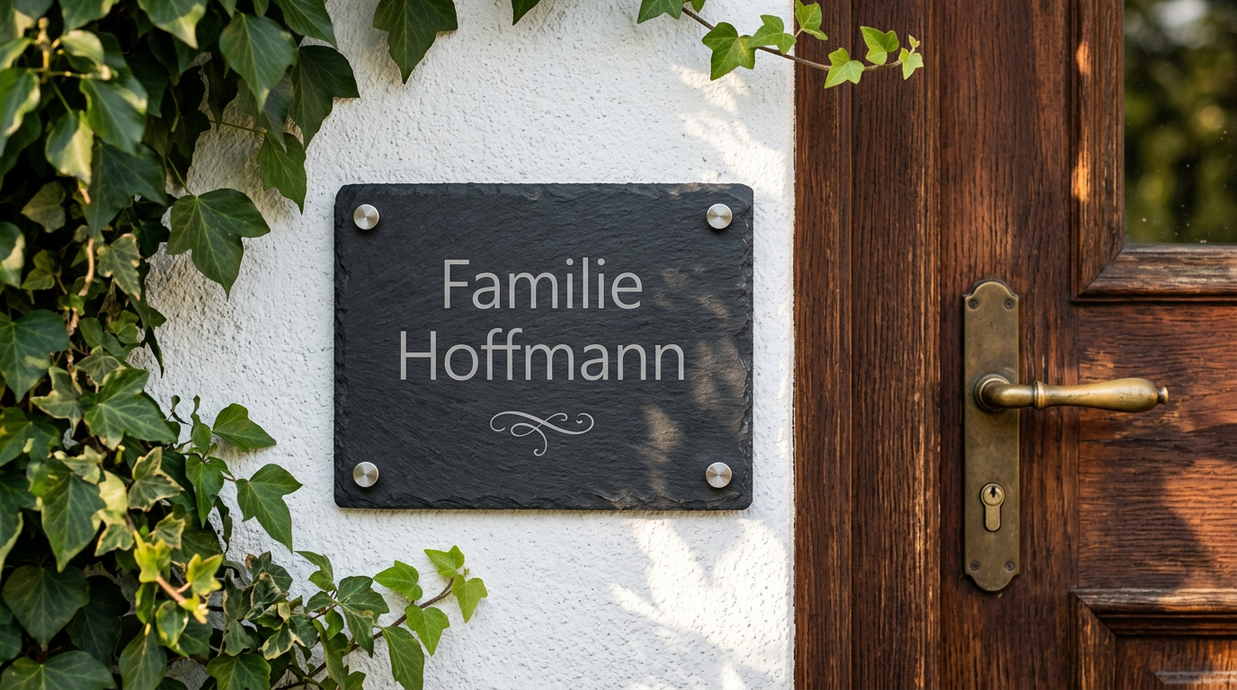 Rechteckiges Schieferschild